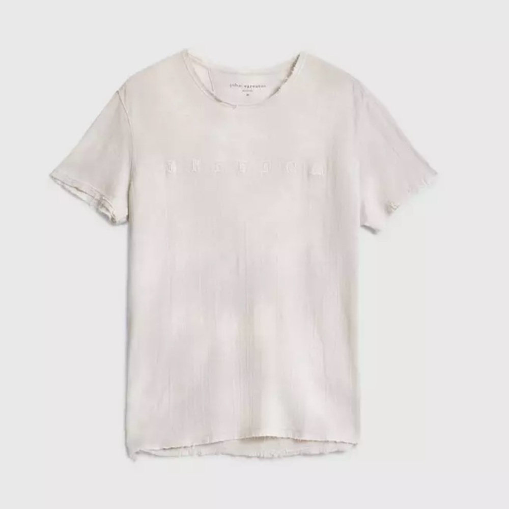John Varvatos Men's Salt Colored Freedom T-Shirt | Brand New w/Tags